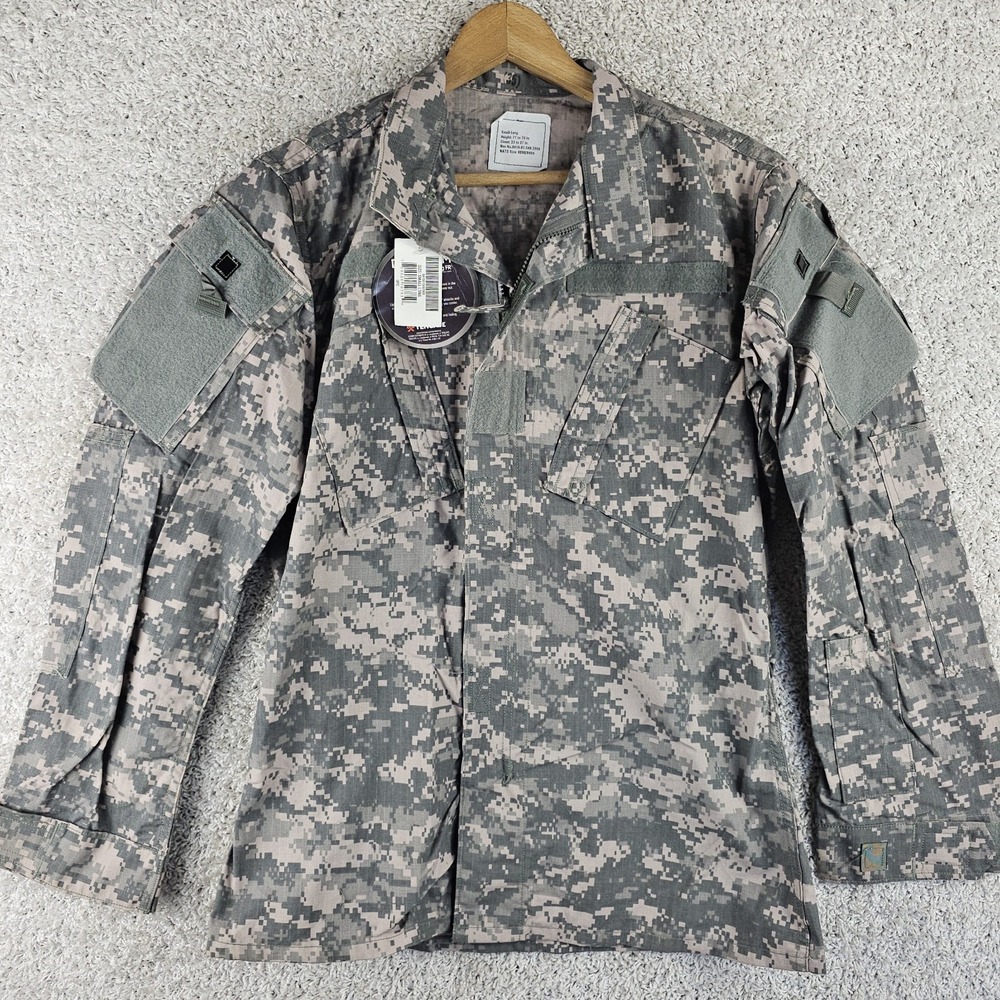 Defender M Flame Resistant Military Digital Camo Zip Jacket Shirt Sz Small Long
